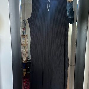 Eileen Fisher Black Ribbed Maxi Dress